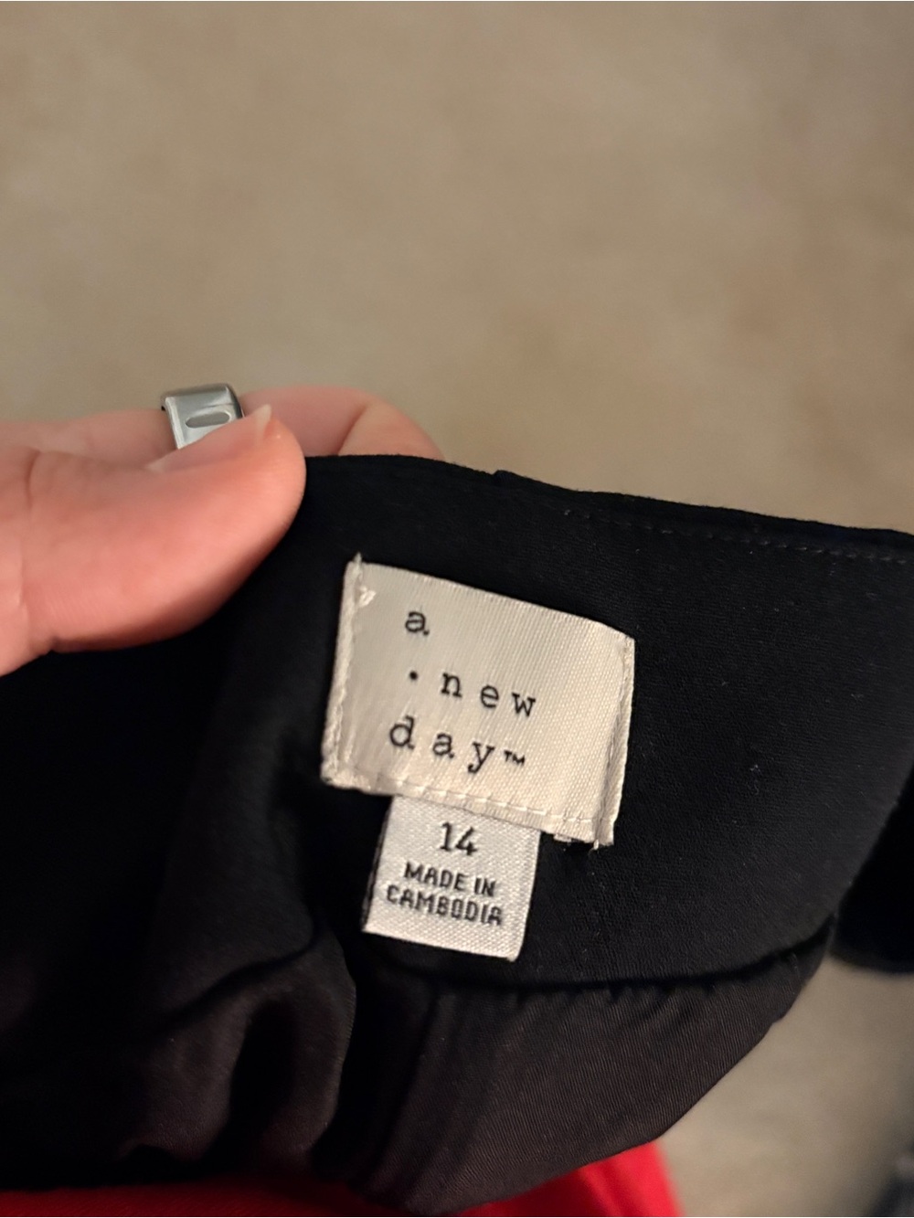 a new day Black Button Side-Detail Mini Skirt - Picture 2 of 3